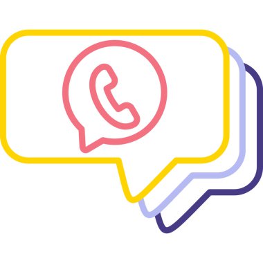 Sohbet simgesi vektör illüstrasyonu