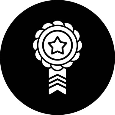 Madalya. Web simgesi basit illüstrasyon