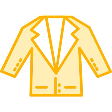 Ceket. Web simgesi basit illüstrasyon