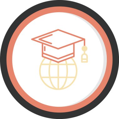 mezuniyet kapsülü vektör simgesi