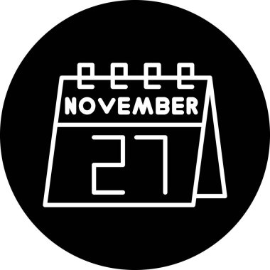 Kasım 'ın 23' ünde takvim, ikon tasarımı, tarih, olay ve tatil için takvim.