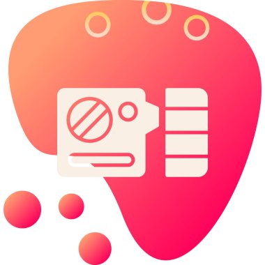 Basit vektör simgesi, kamera illüstrasyonu