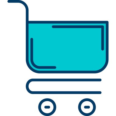 El arabası. Web simgesi basit illüstrasyon