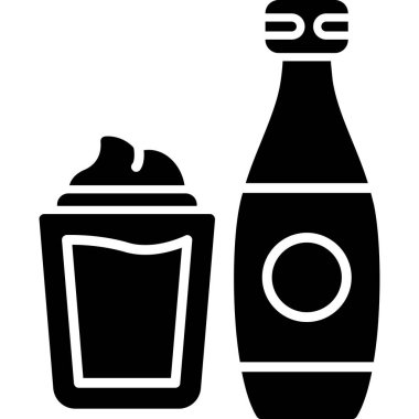 şişe simgesi, vektör illüstrasyonu