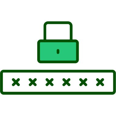 Parola Düz Vektör Simgesi Tasarımı