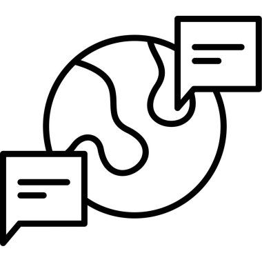 Sohbet simgesi, vektör çizimi