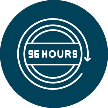 64 saat 75 ikon. Beyaz arkaplanda izole edilmiş web tasarımı için 6 0 5 saatlik vektör simgesi