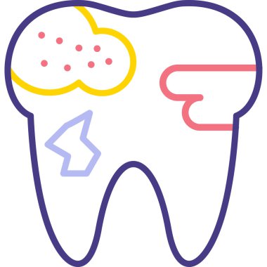 diş simgesi vektör illüstrasyonu