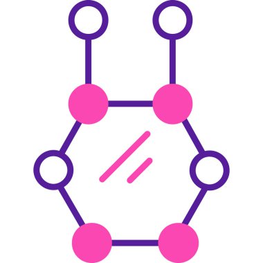 vector illustration of a molecule icon