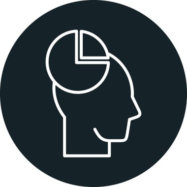 beyin ikonu vektör çizimi tasarımı