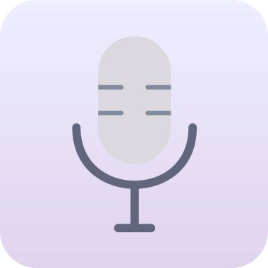 mikrofon web simgesi, vektör çizim