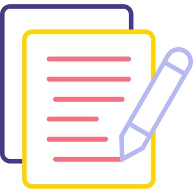 Belge. Web simgesi basit illüstrasyon