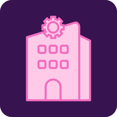 Fabrika. Web simgesi basit illüstrasyon