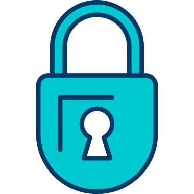 Kilit. Web simgesi basit illüstrasyon