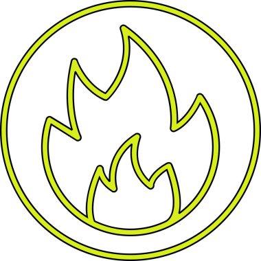 ateş alev ikonu vektör illüstrasyonuName