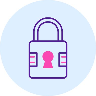 basit vektör illüstrasyonunu kilitle