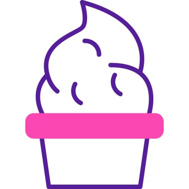 dondurma ikonu, vektör illüstrasyonu