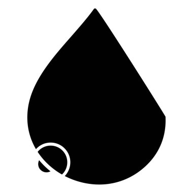 Beyaz daireli siyah damla şekli