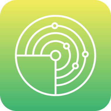 Eşsiz Radar Vektör Satır Simgesi