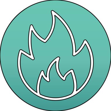 Ateş simgesi, vektör çizimi