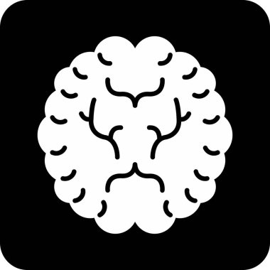 Beyin. Web simgesi basit illüstrasyon