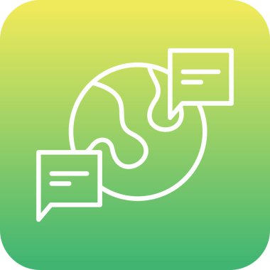 güzel e- posta ileti vektör satırı simgesi