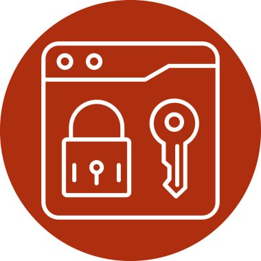 Kilit. Web simgesi basit illüstrasyon