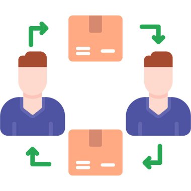 Değiş tokuş Web simgesi basit illüstrasyon