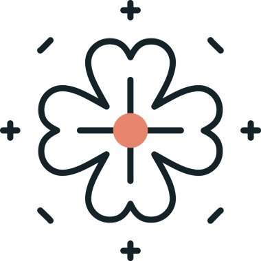 Vektör Çiçeği Simgesi illüstrasyonu