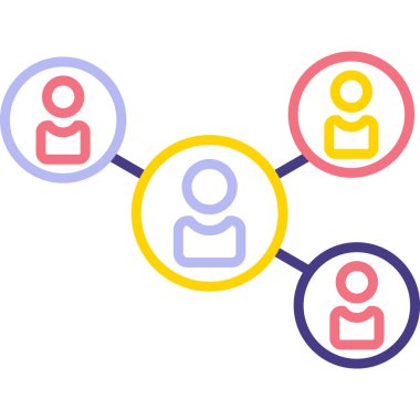 Sosyal ağ renk simgesi