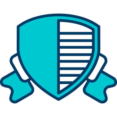 Kalkan. Web simgesi basit illüstrasyon