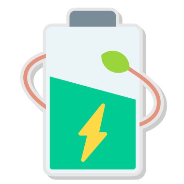 Batarya Şarj Simgesi, vektör illüstrasyonu