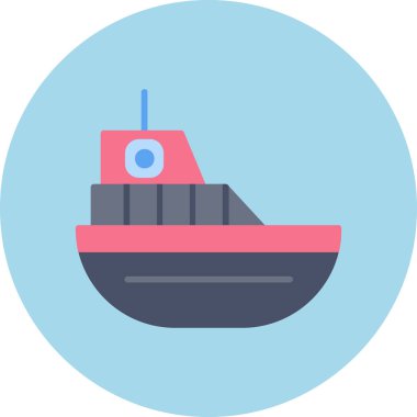 tekne ikonu vektör illüstrasyonu