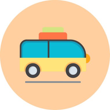 Otomobil Düz Vektör Simgesi