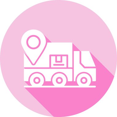 Bir kamyon simgesinin vektör çizimi