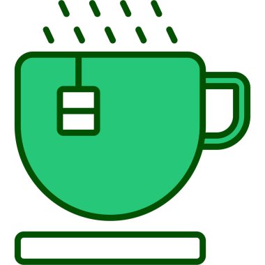 Çay fincanı ikonu. Basit resimleme