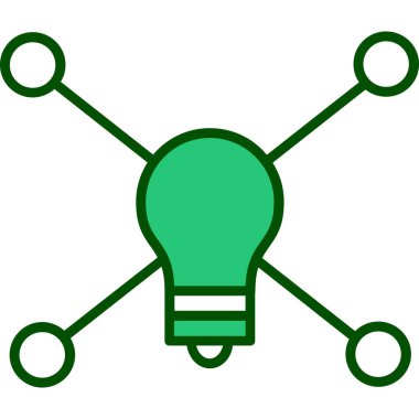 Fikir vektör satırı simgesi