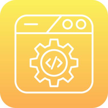 Geliştirme için Web simgesi. Vektör çizim