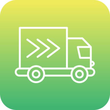 Modern kamyon simgesinin vektör çizimi