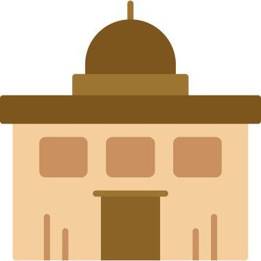 Bina. Web simgesi basit illüstrasyon