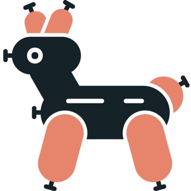 Hayvan hayvanları tavşan simgesi taslak biçiminde