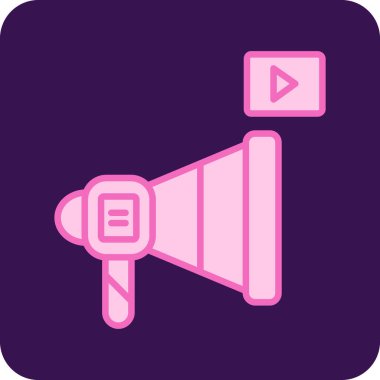 Konuşmacı. Web simgesi basit illüstrasyon