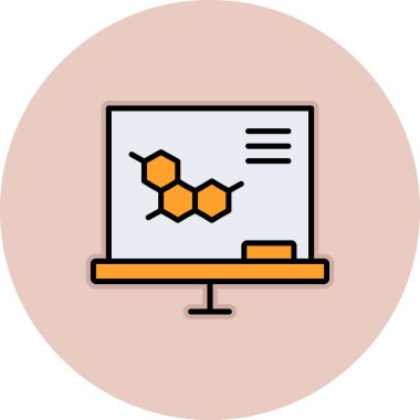 Bilgisayarın bir simgesinin vektör illüstrasyonu