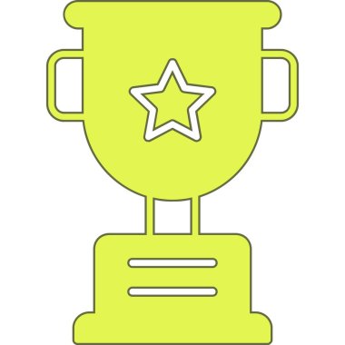 Trophy Kupası simgesi. Trophy Kupası vektör simgesi web için anahat çizimi