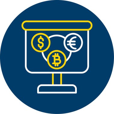 bitcoin. Web simgesi basit illüstrasyon