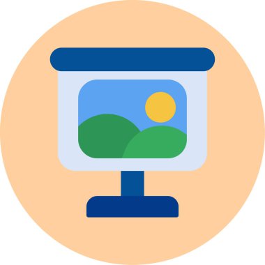 Sunuyu web simgesi, vektör çizim