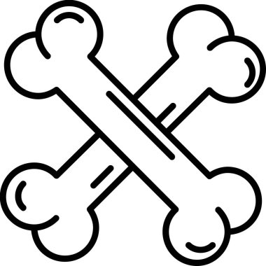 Kemik kemik simgesi dış hatlar biçiminde