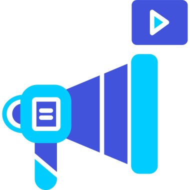 Megafon. Web simgesi basit illüstrasyon