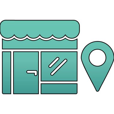 Harita işaretleyici konumu simgesi - taslak biçimi