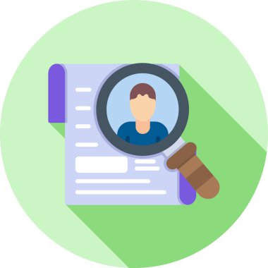 Görev Araması Düz Simge Tasarımı